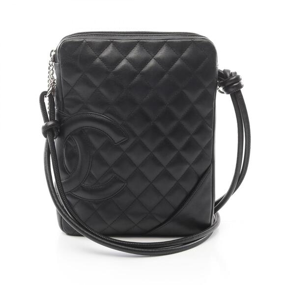 Chanel Handbags - CHANEL Cambon Shoulder Bag Leather Black